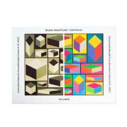 10 of Sol Lewitt DoublE-Sided Puzzle 500pc Disorted Cubes Pp 15.9924 X 18