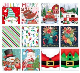 Gift Bag Christmas 3 Sizes W/spinner Rack 96 Lg 72 Med 48 Xl - 216 pc - Gift Bags Christmas