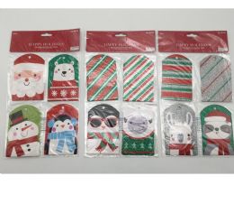 48 pieces Gift Tags 12ct W/strings 3ast W/glitter 4 Designs Per Pack 2.5x4in /24pc Mdsgstp Cello Sleeve/pb Hdr Insert - Tags