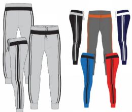 48 of Mens Tricot Jogger Pants Athletic Pants In Assorted Colors And Sizes M-2xl