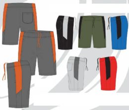 48 Wholesale Mens Tricot Shorts With Pockets Assorted Colors And Sizes M-2xl