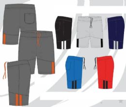 48 Wholesale Mens Tricot Shorts With Pockets Assorted Colors And Sizes M-2xl