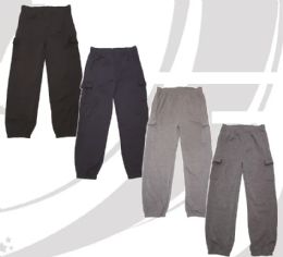 48 of Mens Cargo Fleece Sweatpants Assorted Colors Sizes M-2xl