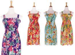 36 Pieces Women's Floral Print Summer Dress - Womens Sundresses & Fashion