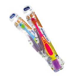 Travel Size All Pure Kids Toothbrush W/suction Cup & Travel Cap - Toothbrushes and Toothpaste