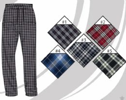 72 Pieces Mens Yarn Dyed Woven Pants Assorted Plaids Lounge Pants Sizes M-2xl - Mens Pajamas
