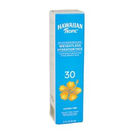 3 Wholesale Hawaiian Tropic Weightless Hydration Face Water Sunscreen Mist - Spf 30 - 2.1 Oz.
