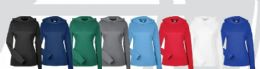 36 of Women's Long Sleeve Performance Hoody Black Color Only