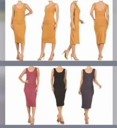 72 Pieces Womens Fashion Slip Dress In Assorted Colors - Womens Sundresses & Fashion