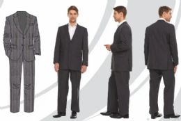 12 Wholesale Men's 2 Button Suit Set