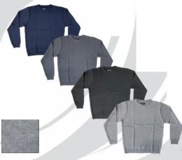 48 Pieces Men's Diamond Comb Pattern Crew Neck Sweater Assorted Colors Sizes M-2xl - Men's Work Shirts