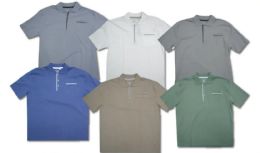 48 Pieces Men's Short Sleeve Pocket Polo Shirt In Solid Assorted Colors Sizes M-2xl - Mens T-Shirts