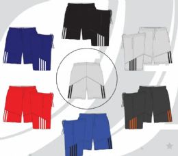 72 Wholesale Men's Closed Mesh Active Wear Shorts Sizes M-2xl