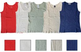 72 Pieces Ladies Ribbed Tank Tops Assorted Colors - Womens Camisoles & Tank Tops