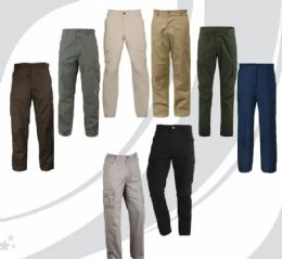 36 Wholesale Men's Reworked Cargo Twill Pants Assorted Colors And Sizes