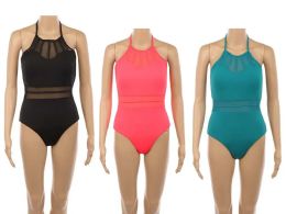 48 Pieces Womens One Piece Set Swimming Suit In Assorted Colors - Womens Swimwear