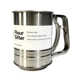 24 Wholesale Flour Sifter 3 Cup Stainless Steel Salt