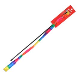 72 of Cat Toy Plastic Wand With Bells 3 Assorted Rainbow Colors #ct20028