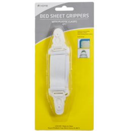 36 of Bed Sheet Grippers 4pk W/plastic Clasps Home Blister Card