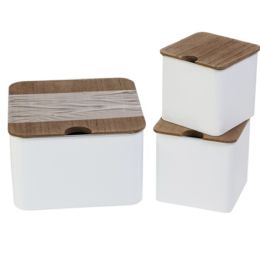 6 pieces Storage Box Metal 2pc Small/medium And 1pc Large Assorted To The Case pp - Storage & Organization