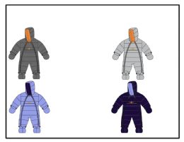 24 Pieces Boys Infant Padded Snow Suits Assorted Colors And Sizes - Baby Apparel