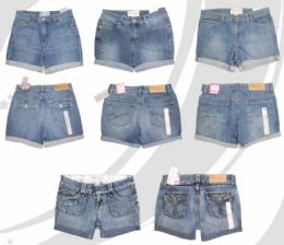 48 of Ladies Denim Shorts Assorted Styles Sizes 3-13