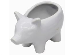 24 pieces Leisure Arts Ceramic 3.5 In White Pig Vase - Home Accessories