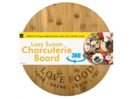 6 pieces Lazy Susan Charcuterie Board With Love Food Engraved Wording - Kitchen Gadgets & Tools