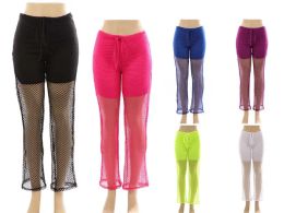 72 of Women's Fashion Mesh Pants In Assorted Solid Colors