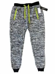 24 of Men's Fleece Space Dyed Jogger Pants Assorted Sizes S-2x