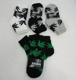 72 Pieces Men's Anklets Mary Jane 420 Socks - Mens Ankle Sock