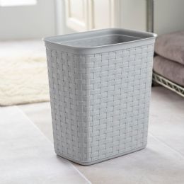 6 pieces Sterilite 3.4 Gallon/13 Liter Weave Wastebasket Cement - Waste Basket