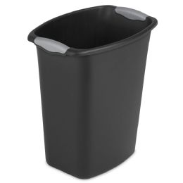 6 pieces Sterilite 3 Gallon/11.4 Liter Wastebasket Black - Waste Basket