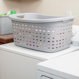 6 pieces Sterilite Weave Laundry Basket / Cement - Laundry Baskets & Hampers