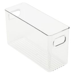 12 pieces Home Basics X-Large Plastic Fridge Bin, Clear - Food Storage Containers