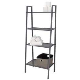 Home Basics Medium 4 Tier Metal Rack, (24'' X 14'' X 58''), Grey - 4th Of July