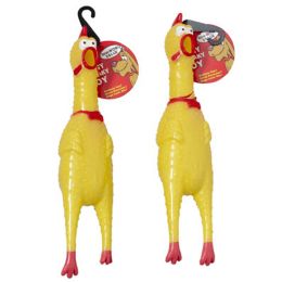 48 of Dog Toy Vinyl Chicken With Squeaker 13-1/4 Inch On Chain 4 Chains Per Case 12 Per Chain