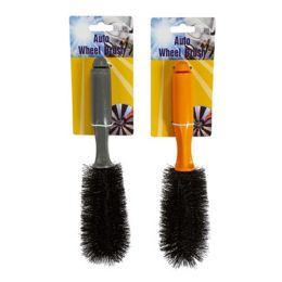 24 Pieces Auto Wheel Brush 10in 2 Ast Colors Grey/orange Auto/tcd - Auto Cleaning Supplies