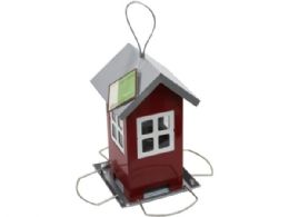 12 of Single - Story Metal Bird House Feeder With Windows And Perch