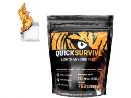24 Wholesale Quick Survive Weatherproof And Waterproof Fire Starter Pouch