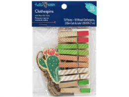 72 Wholesale Hello Hobby Decorative Craft Clothespins