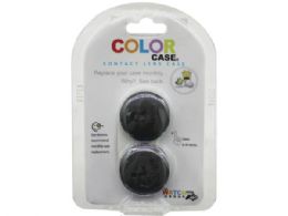 168 Wholesale Color Case Black Screw Top Contact Lens Case