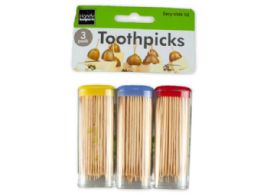 36 Pieces Toothpicks In Easy Slide Travel Containers - Toothpicks