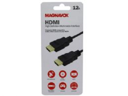 24 Pieces Magnavox 12 Foot High Speed 4k Hdmi Cable - Cables and Wires