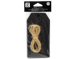144 pieces Studio G Assorted 12 Piece Tag With Twine Set In Assorted co - Craft Tools