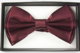 12 pieces of Burgundy Color Adult Bowtie