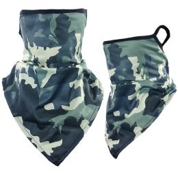 12 Wholesale Camouflage Print Triangle Face Shields