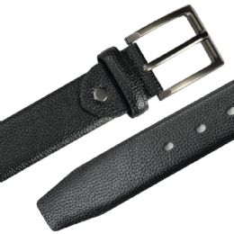 12 of Belts with Lizard Skin Pattern on Black Leather for Men Mixed Sizes