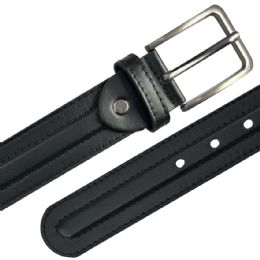 12 pieces Leather Belt for Men Mid-rise Design Black Mixed sizes - Mens Belts