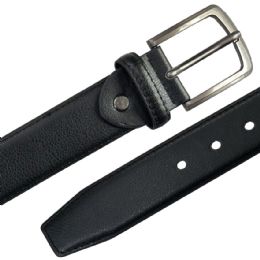 12 pieces Men Belt Classic Plain Black Mixed sizes - Mens Belts